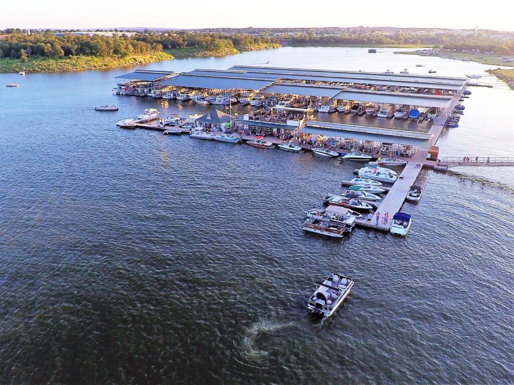 Keystone Harbor Marina docks before the G Dock expansion on Lake Keystone, Mannford, Oklahoma